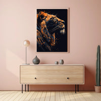 Majestic Lion In Vibrant Colors Poster