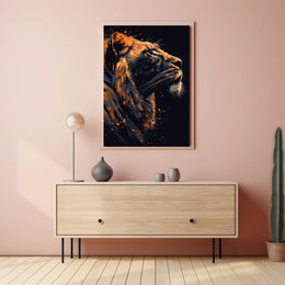 Majestic Lion In Vibrant Colors Poster