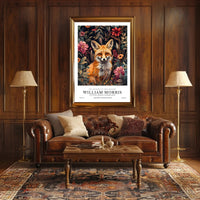 Fox in Floral Elegance: Cultural or Heritage Poster
