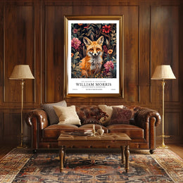 Fox in Floral Elegance: Cultural or Heritage Poster