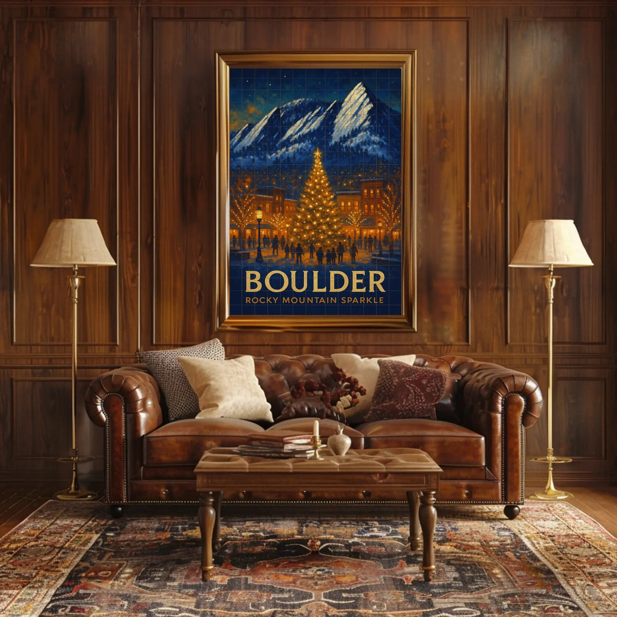 Boulder Rocky Mountain Sparkle Poster