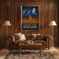 Boulder Rocky Mountain Sparkle Poster