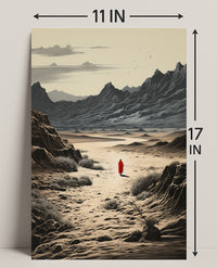 Solitary Wanderer In The Desert Poster