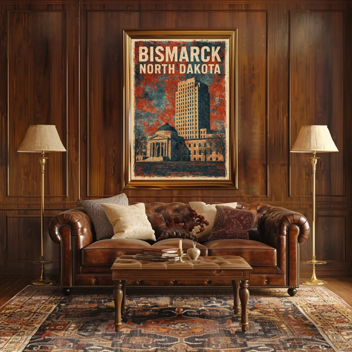 Bismarck North Dakota Scenic Wanderlust Decor Poster