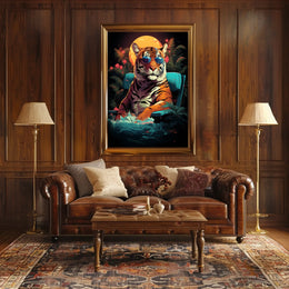 Cool Tiger in Sunglasses: Artistic Animal Poster