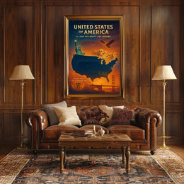United States of America A Land of Liberty and Dreams Poster PosterGoat