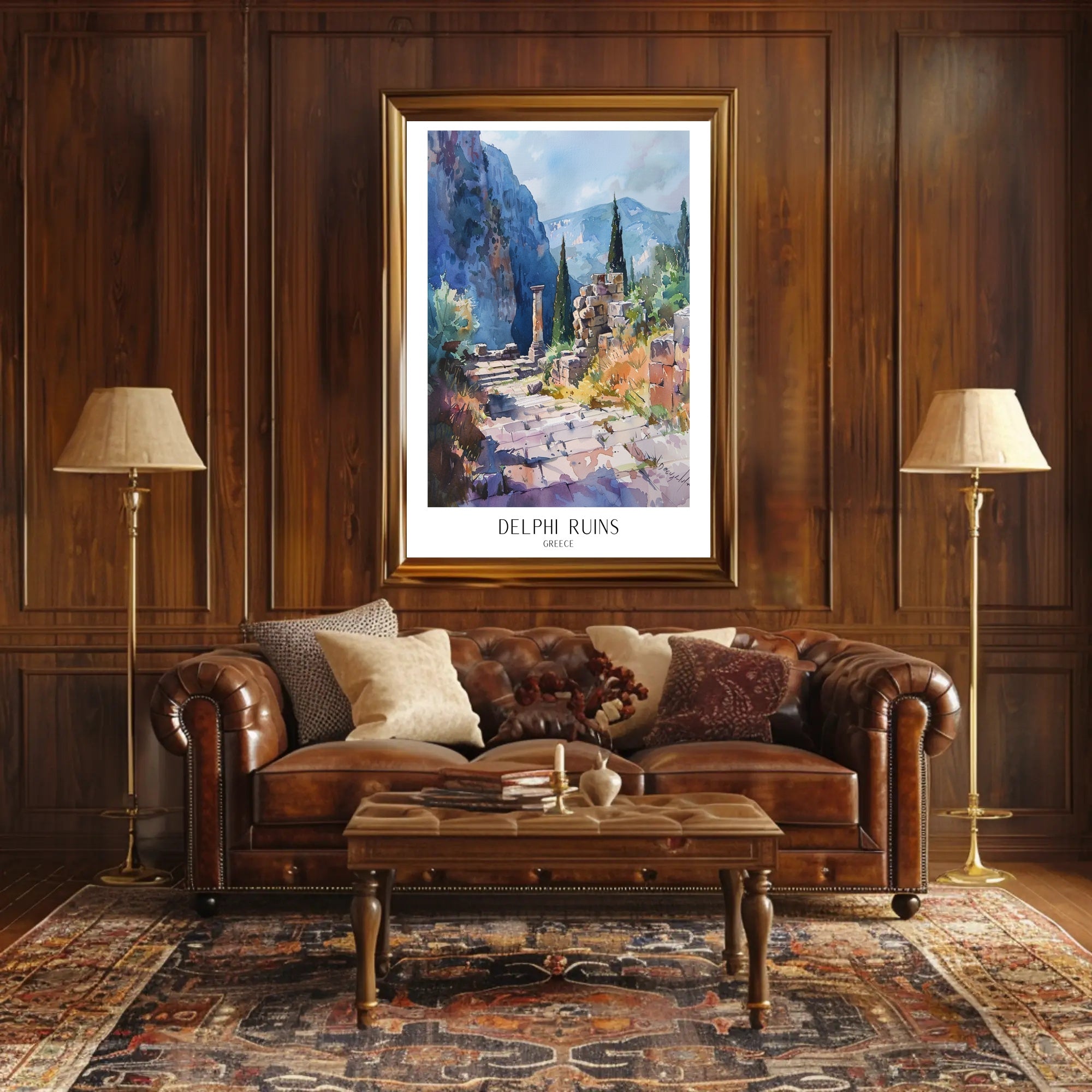 Delphi Ruins Poster PosterGoat