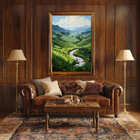 Serene Terraced Landscapes Poster