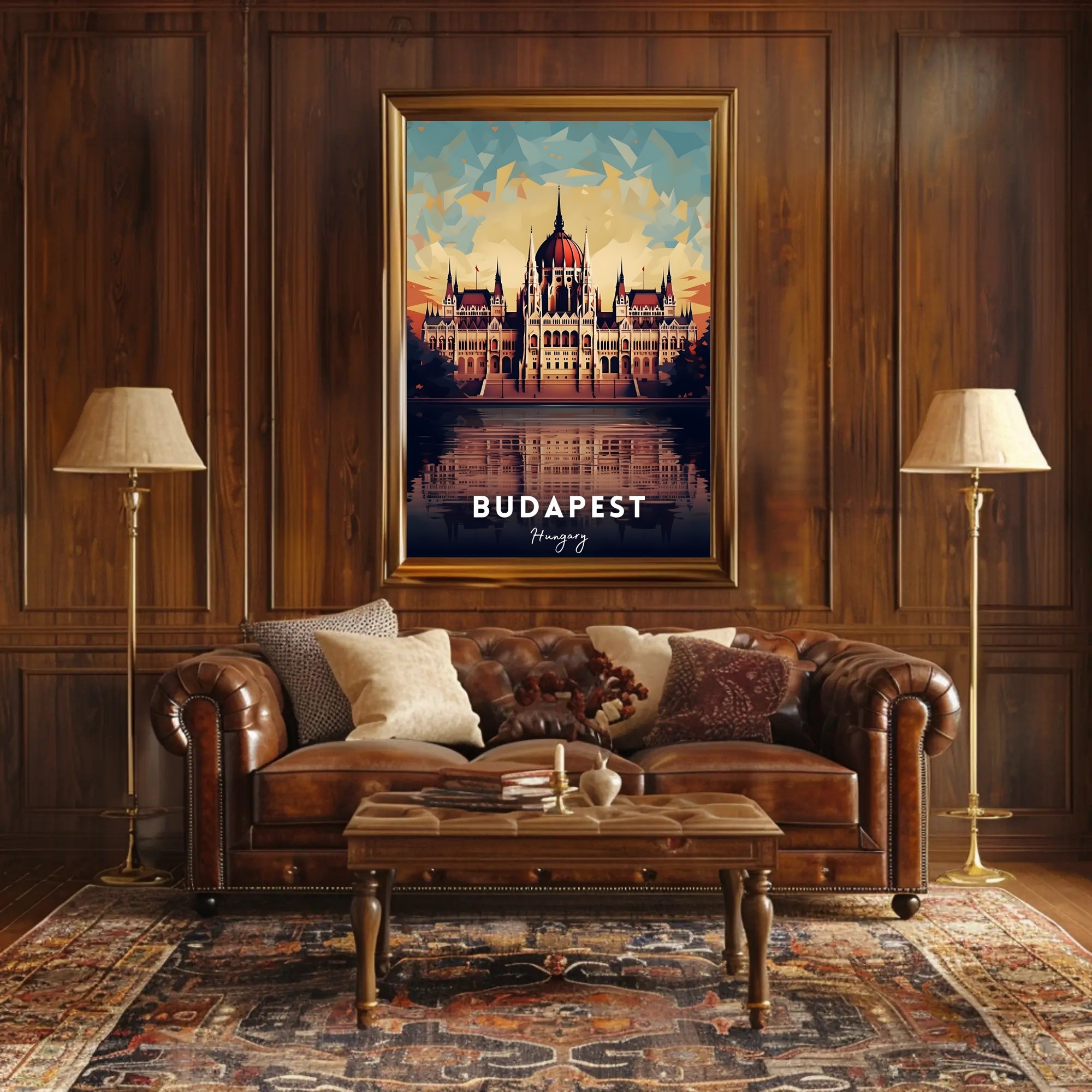 Budapest Landmark Illustration Poster