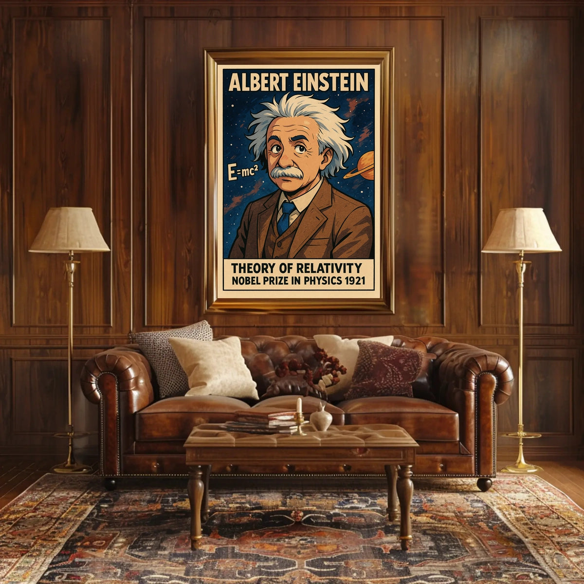 Einstein Relativity Inspiring Scenic Science Poster