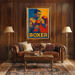 Vibrant Boxer Poster