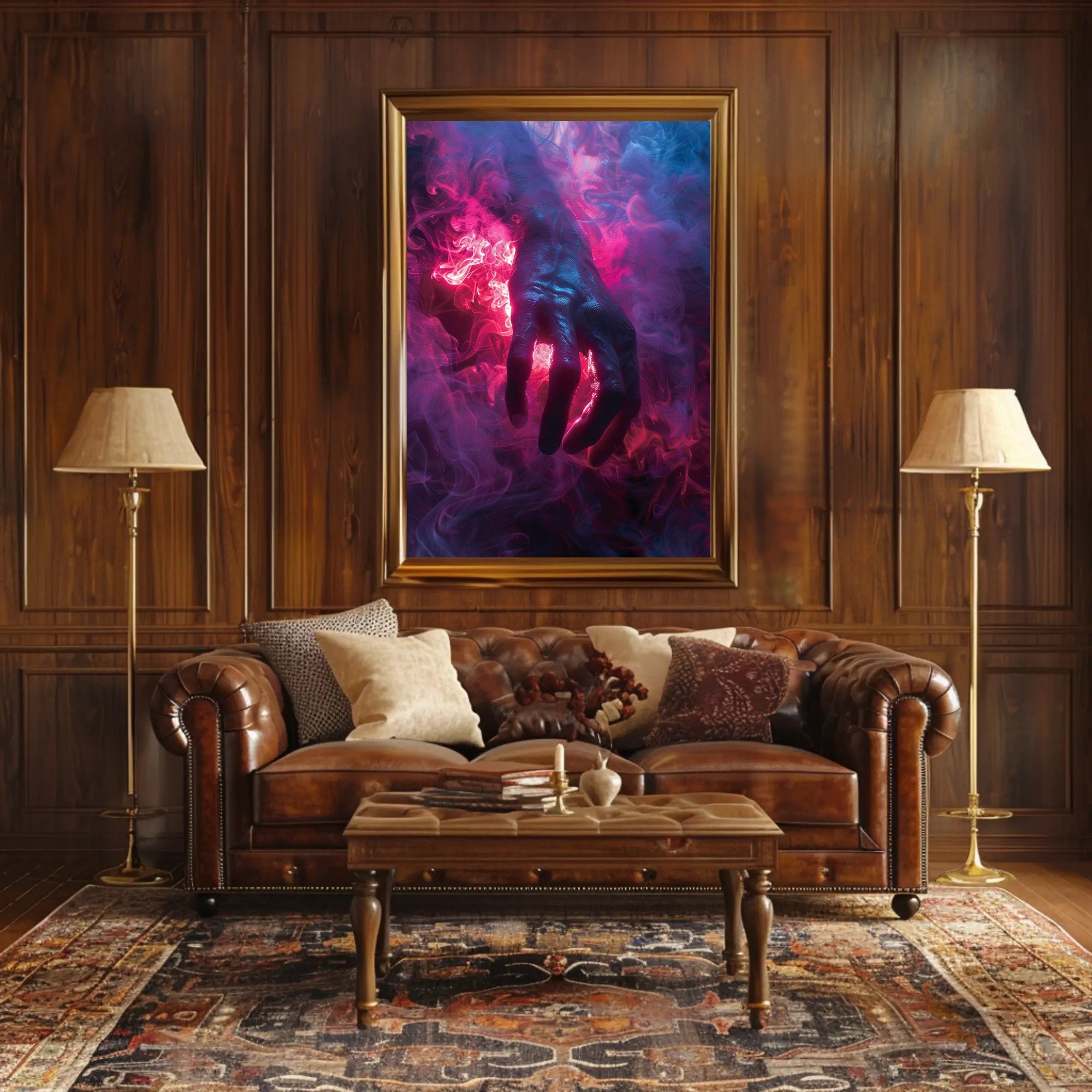 Mystical Hand in Smoke Poster PosterGoat