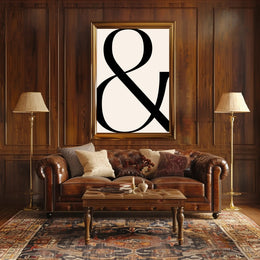 Stylized Ampersand Minimalist Artistic Poster PosterGoat