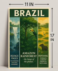 Wonders of Brazil Poster PosterGoat