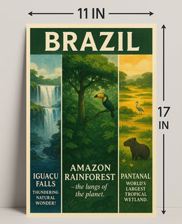 Wonders of Brazil Poster PosterGoat