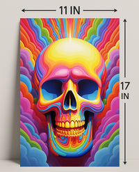 Vivid Skull Illusion Poster PosterGoat