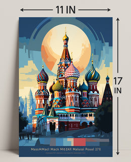 Vibrant Domes Of St. BasilS Cathedral Poster