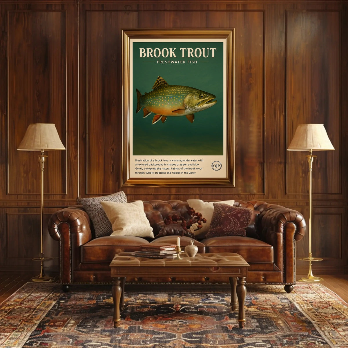 Brook Trout Freshwater Fish Poster