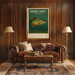 Brook Trout Freshwater Fish Poster