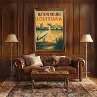 Scenic Baton Rouge Wildlife Travel Poster