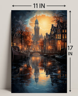 Enchanted Evening In Amsterdam Poster