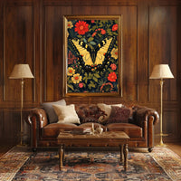 Butterfly and Floral Symphony Art Poster