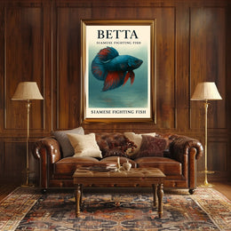 Betta Siamese Fighting Fish Poster