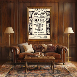 E-Z Magic Catalog Vintage Magic Tricks Artistic Poster
