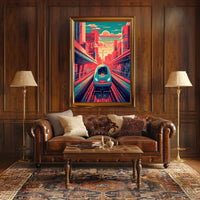 Futuristic Train Journey Poster