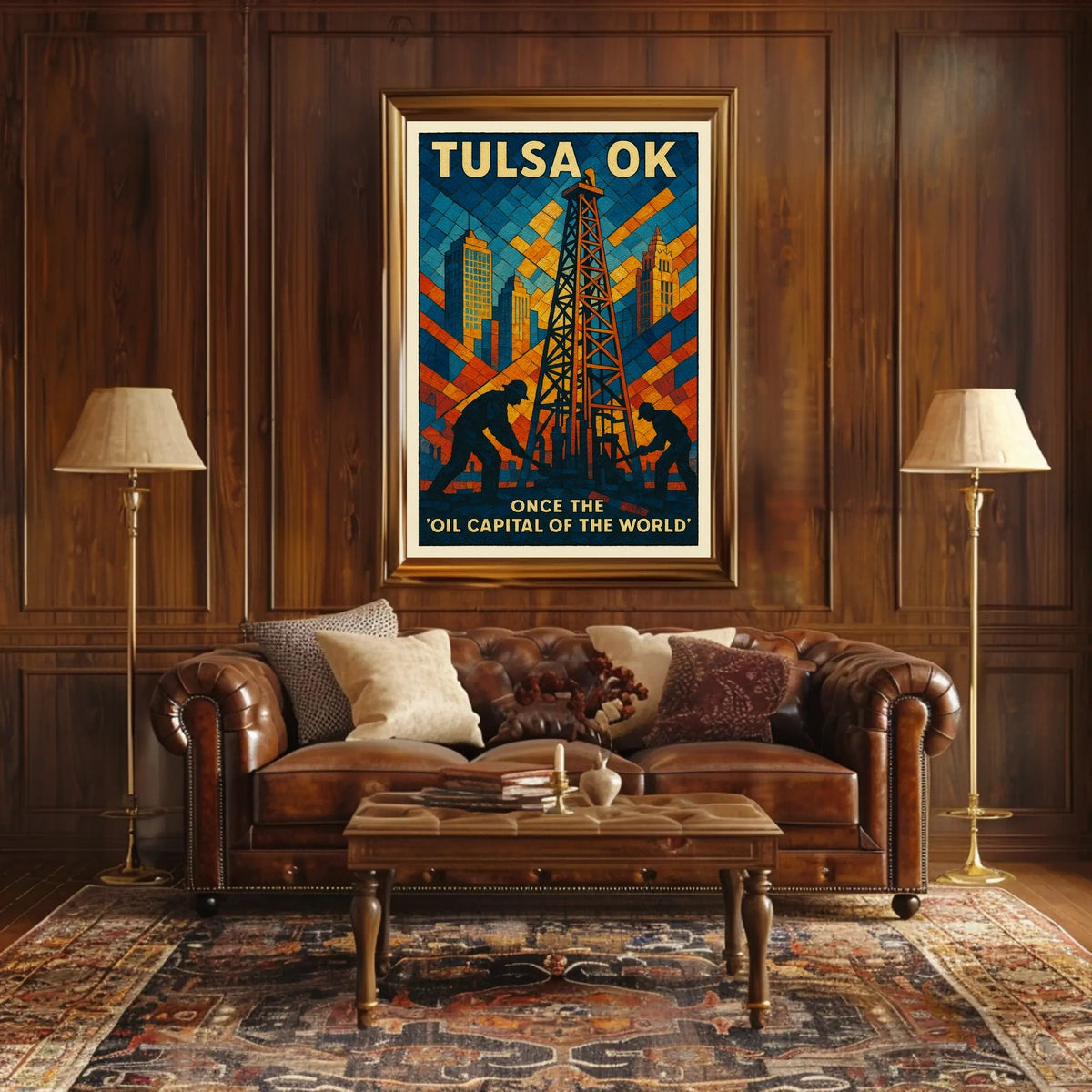 Tulsa Oil Capital Heritage Travel Poster