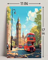 London Cityscape With Big Ben Poster