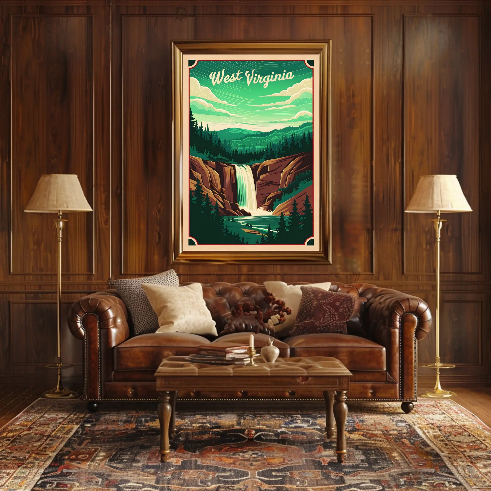 West Virginia Waterfall Poster