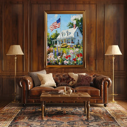 Classic White American Farmhouse Home Decor Poster