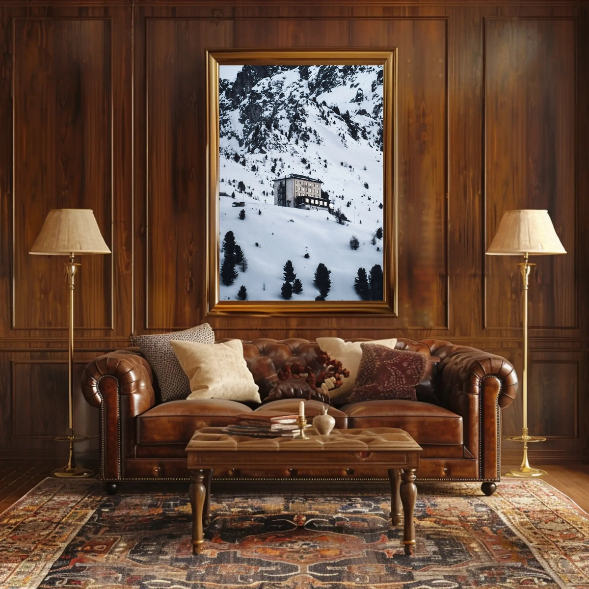 Weisshorn Alpine Serenity: Snowy Mountain Landscape Poster