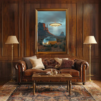 Encounter in the Desert Art Print Poster for Home Decor PosterGoat