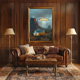 Encounter in the Desert Art Print Poster for Home Decor PosterGoat