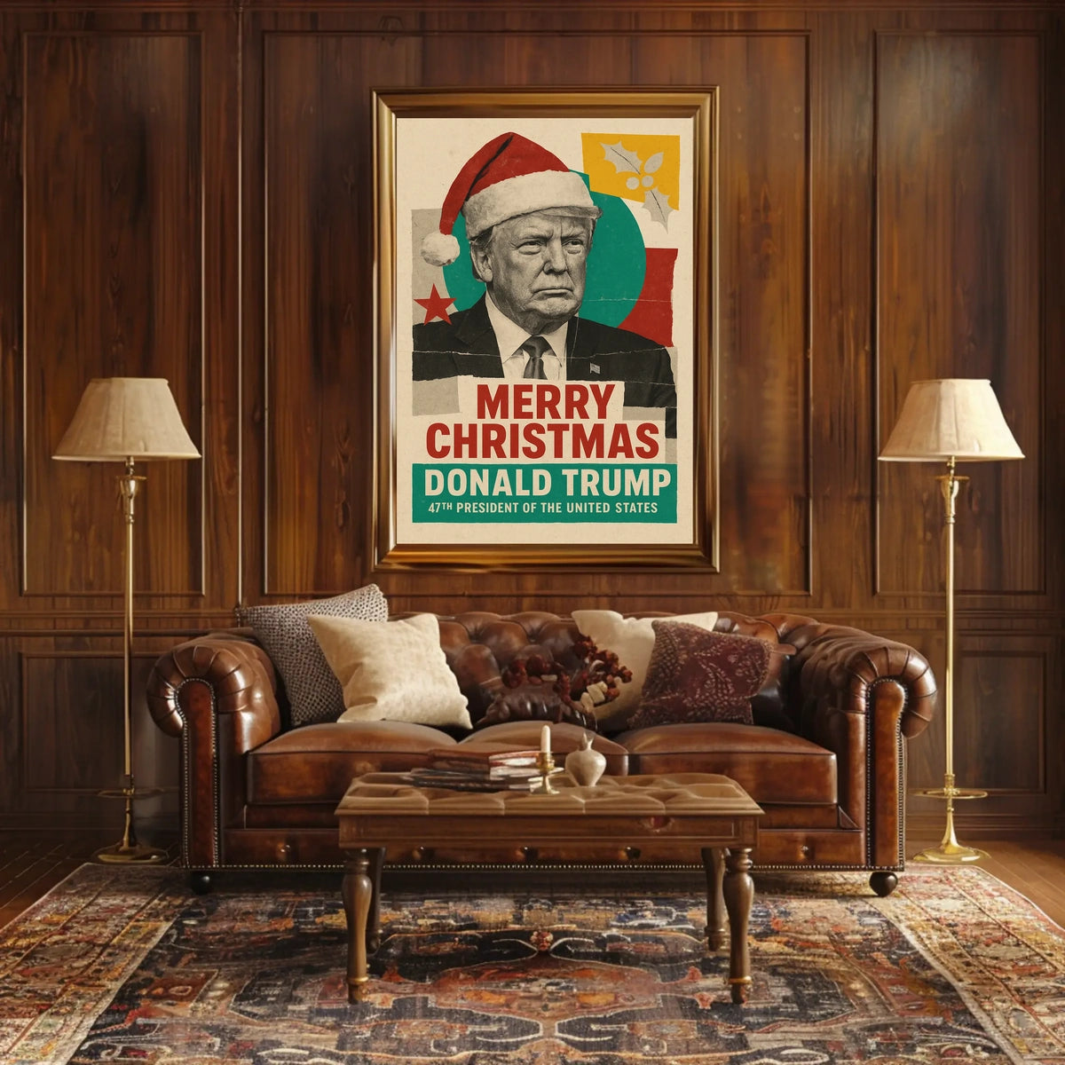 Merry Christmas Santa Claus Political Statement Poster
