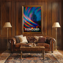 Concord Cityscape Vibrant Impressionism Chic Poster