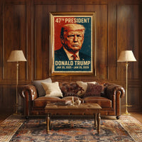 Donald Trump Leadership Strength Typography Poster