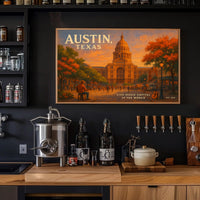Austin Texas Live Music Capital Poster Art