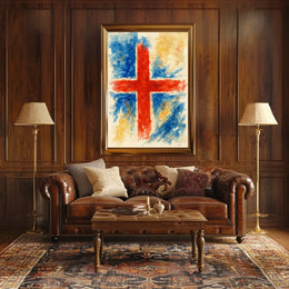 Abstract Cross In Watercolor Abstract Poster