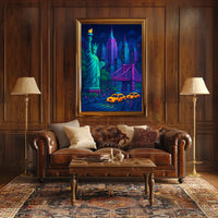 Pixelated New York Cityscape Poster