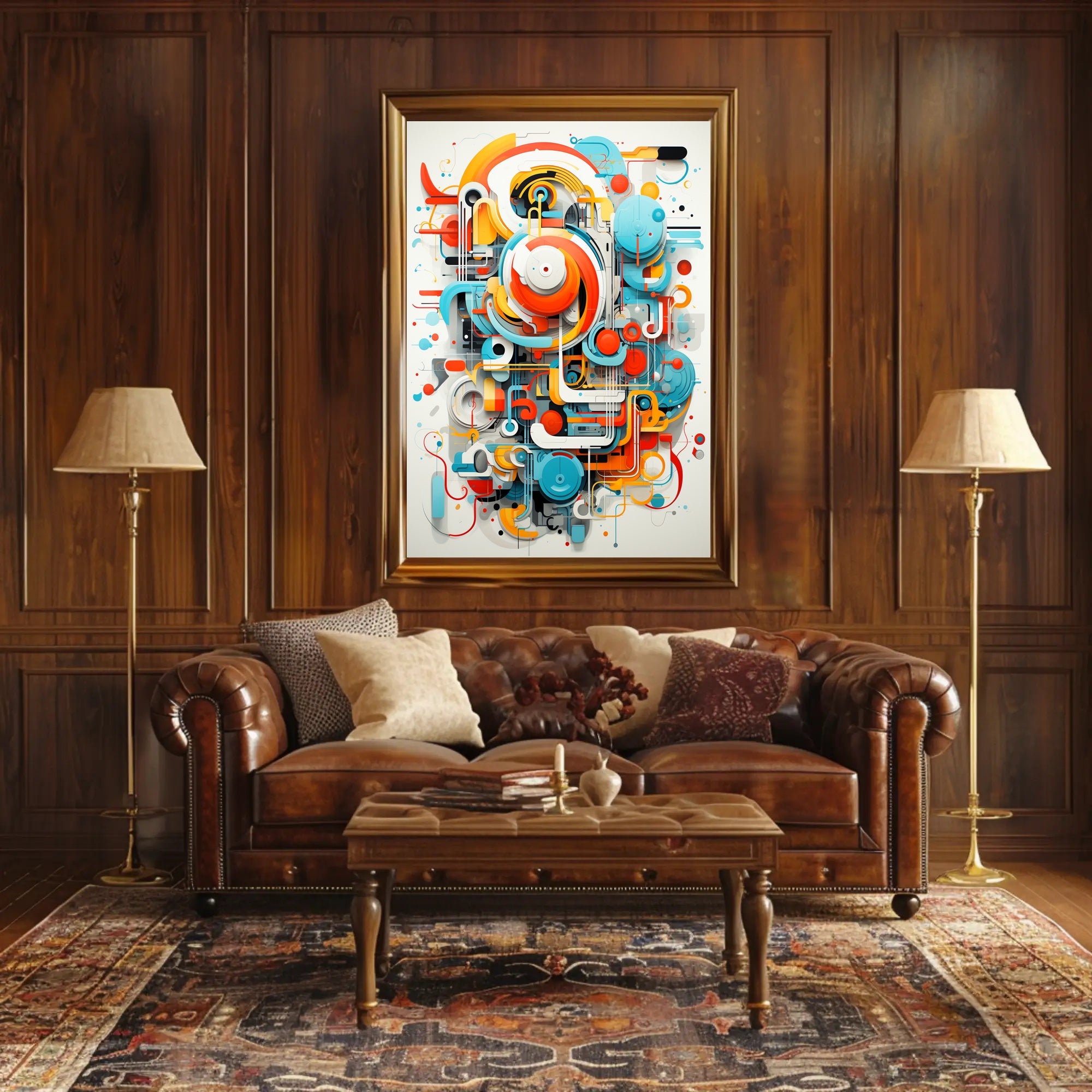 Abstract Geometric Symphony Abstract Poster PosterGoat