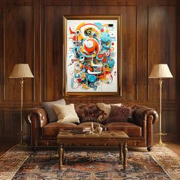 Abstract Geometric Symphony Abstract Poster PosterGoat