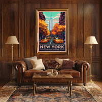 New York City Autumn Scene Poster