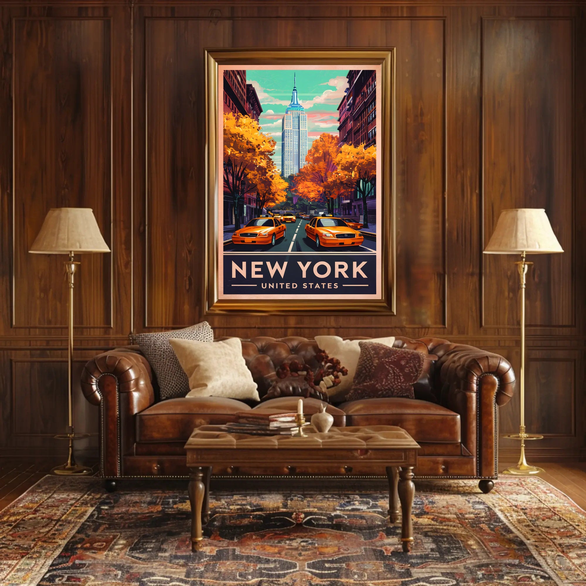 New York City Autumn Scene Poster