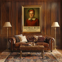 George Bush Santa Pop Art Political or Propaganda Poster