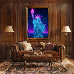 Neon Liberty Poster