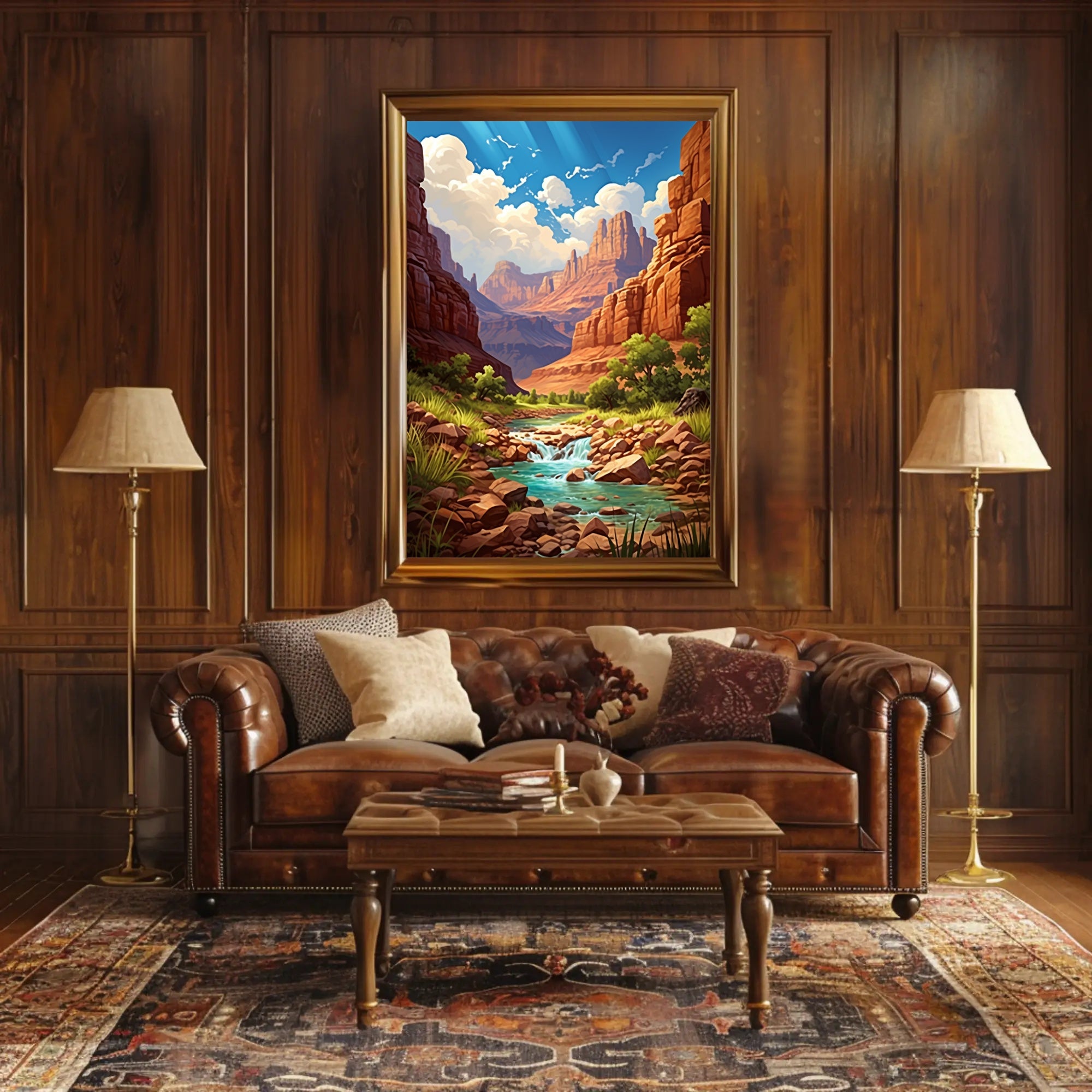 Majestic Canyon Landscape Poster