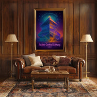 Seattle Central Library Beacon of Knowledge Poster